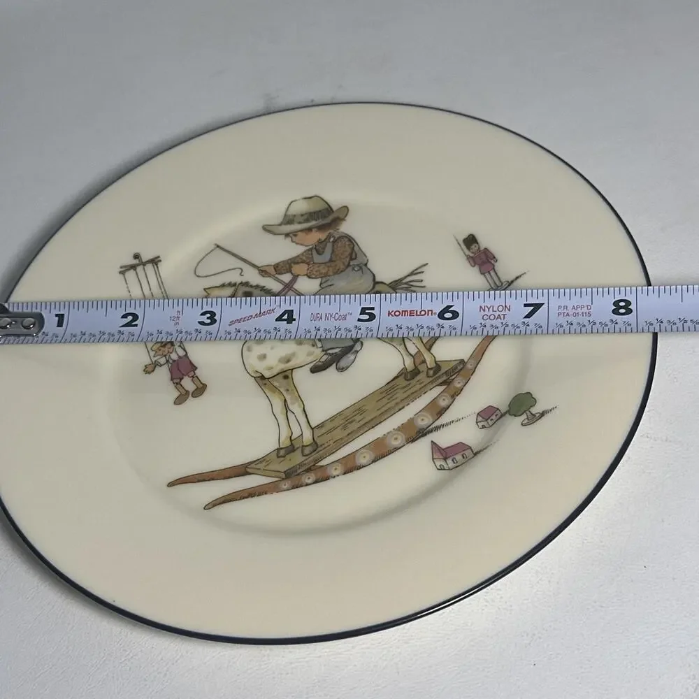 VTG Lenox Special Child’s 3 pc dinnerware set boy rocking horse bowl plate cup